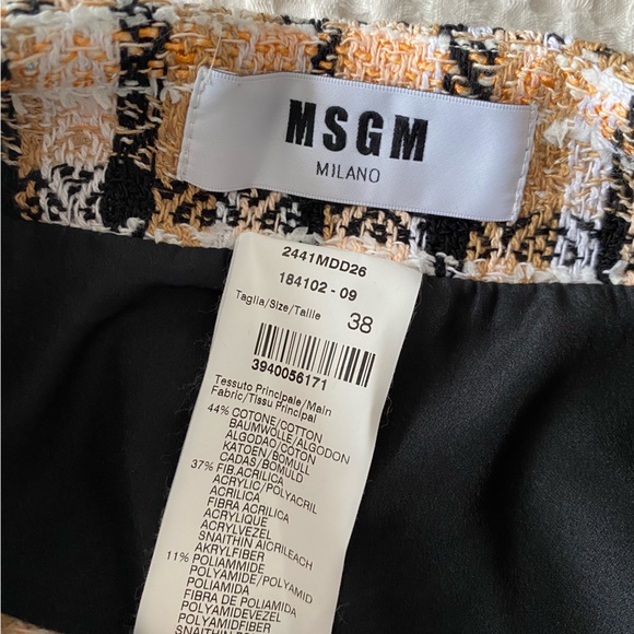 MSGM Milano Tweed Mini Skirt - Picture 2 of 2